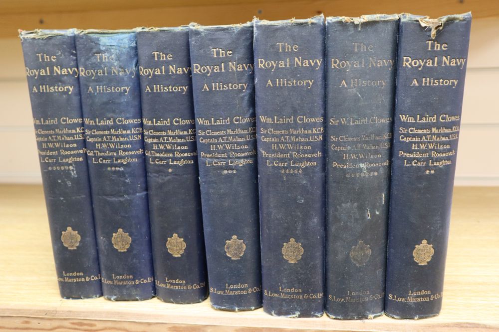 Clowes, Sir W. Laird, Theodore Roosevelt, Alfred Thayer Mahan et al, - The Royal Navy, A History From the Earliest Times to the Present